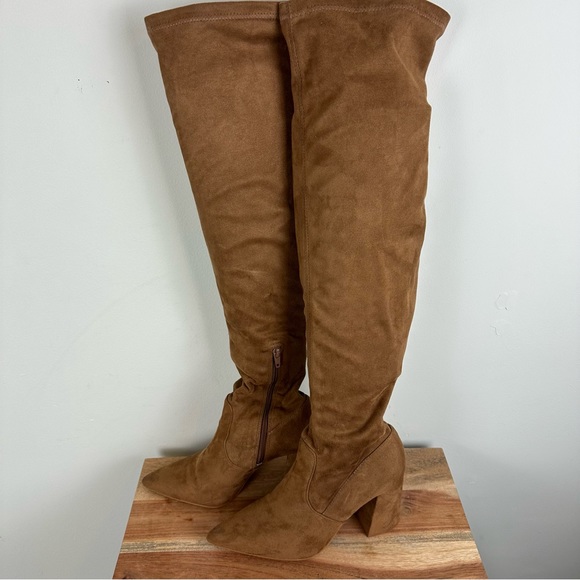 Steve Madden Jacoby Womens Faux Suede Block Heel Knee-High Boots Over The Knee - Picture 5 of 13